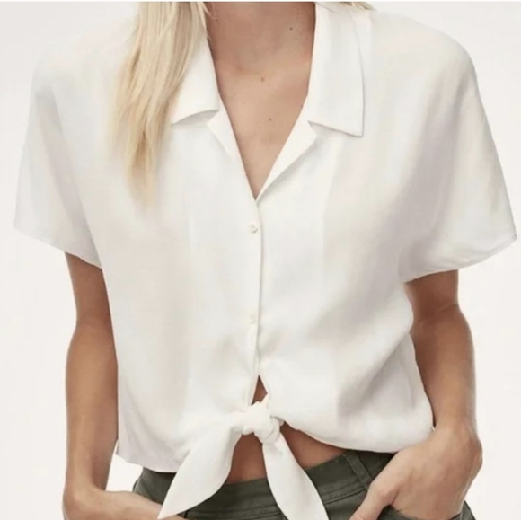 Aritzia Wilfred free | Tie Front Top - Picture 3 of 9